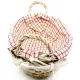 Panier avec anses en Osier et Tissu Alsacien 23 cm