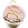 Panier avec anses en Osier et Tissu Alsacien 23 cm