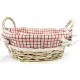 Panier avec anses en Osier et Tissu Alsacien 23 cm