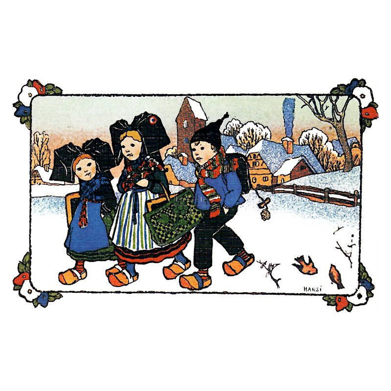 Carte Postale Nous allons à l'Ecole... Hansi