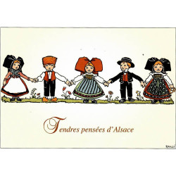 Postkarte Zarte Alsace Hansi Thought
