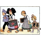 Carte Postale Hansi Sur le Chemin de l'Ecole