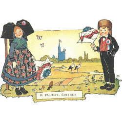 Postkarte Alsace Hansi Glücklich