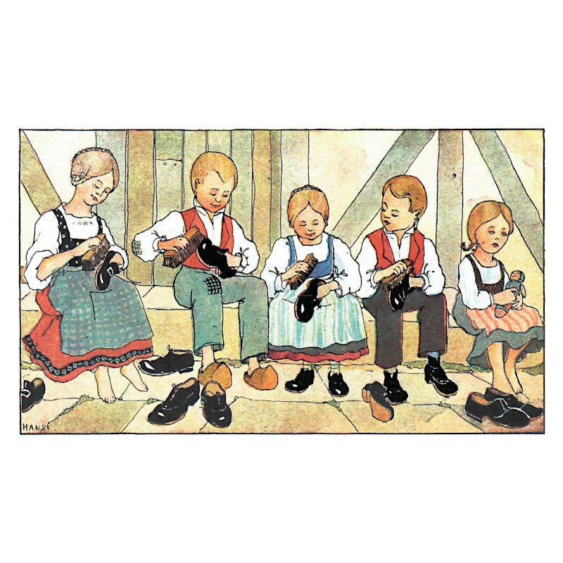 Postkarte Hansis Schuhe shiners