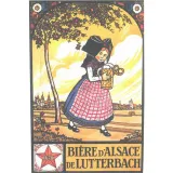 Postkarte Bier Alsace Lutter Hansi
