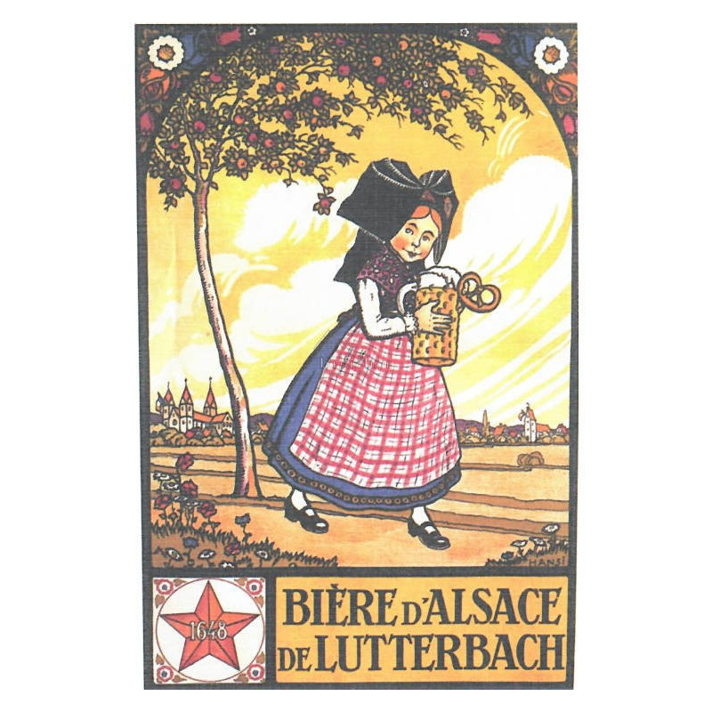 Carte Postale Bière d'Alsace de Lutterbach Hansi