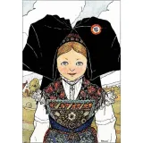 Carte Postale Belle petite Alsacienne en Costume Hansi