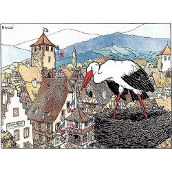 Postkarte Hansi Stork Alsace