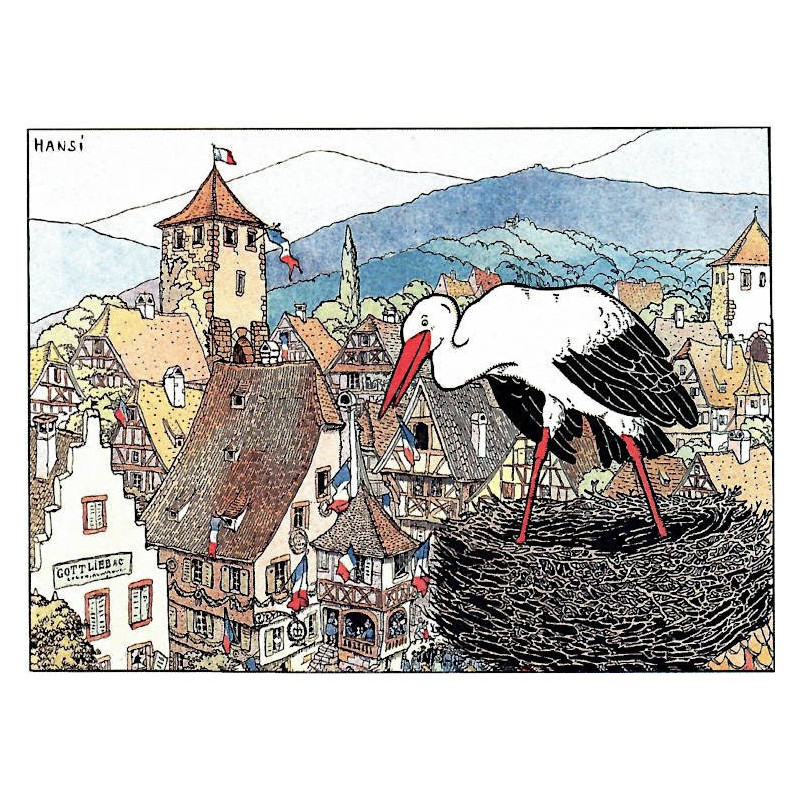 Postkarte Hansi Stork Alsace