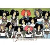 Carte Postale Joyeux Anniversaire La Chorale Alsacienne Hansi
