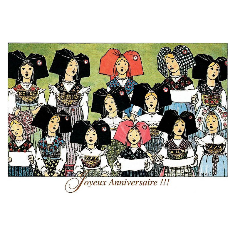Postkarte Alles Gute zum Geburtstag Chor Elsässer Hansi