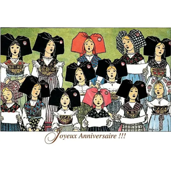 Carte Postale Joyeux Anniversaire La Chorale Alsacienne Hansi