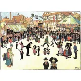 Carte Postale Hansi La Fête au Village de Gertwiller