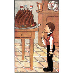 Postkarte der kleine Feinschmecker Hansi
