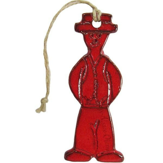 Elsässer in rot Steingut hängen