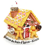 Gingerbread House decorative magnet Mannele d'Alsace