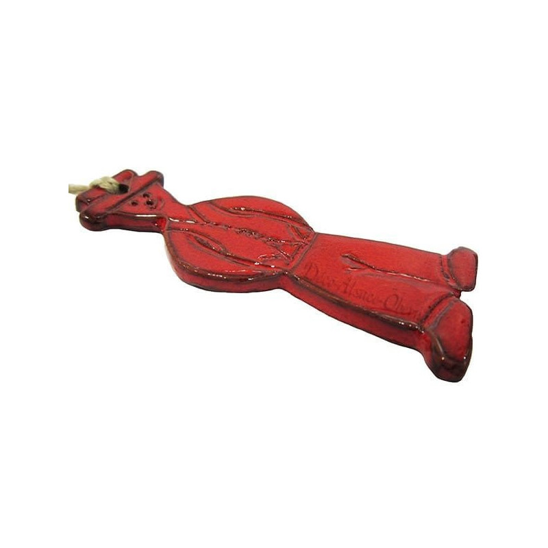 Alsatian red in earthenware to suspend