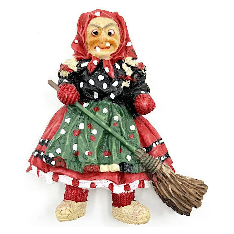 Decorative magnet Witch and her broom