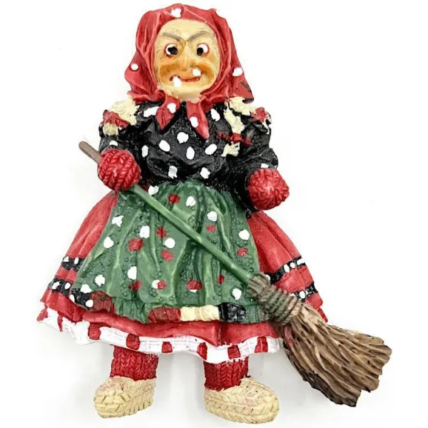 Decorative magnet Witch and her broom