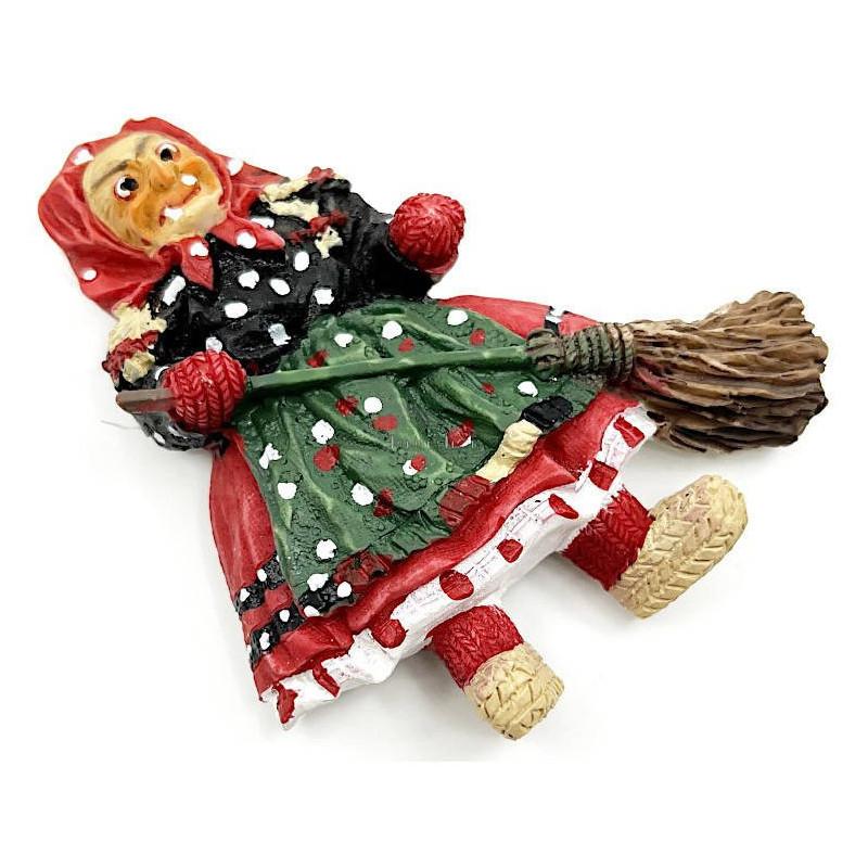 Decorative magnet Witch and her broom