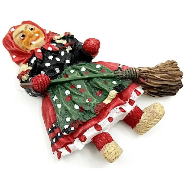 Decorative magnet Witch and her broom