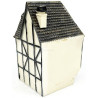 Maison d'angle Alsacienne blanche à Colombages en Résine