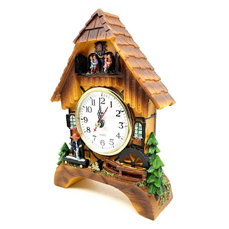 Cuckoo Clock with a water wheel and a quartz watch