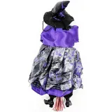 Alsatian Witch to hang with purple satin dress 25 cm