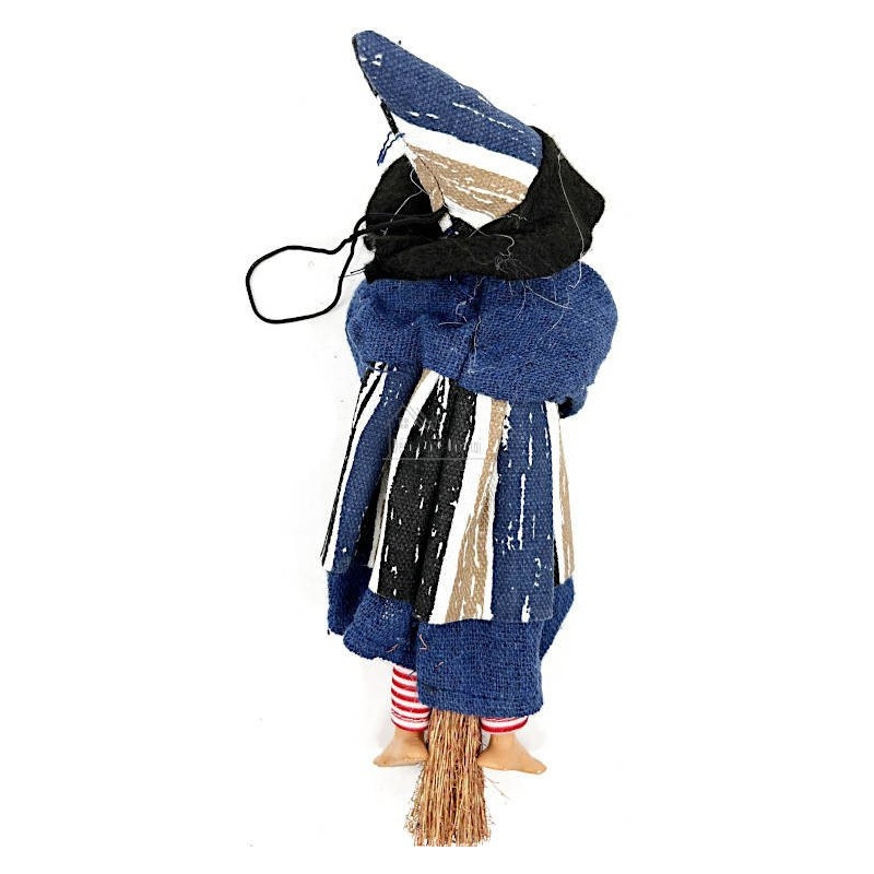 Witch of Alsace blue dress and stripes 20 cm