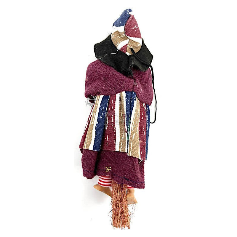 Sorcière d'Alsace robe rouge et rayures 20 cm