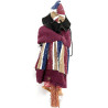 Sorcière d'Alsace robe rouge et rayures 20 cm