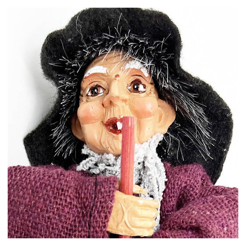 Witch of Alsace red dress and stripes 20 cm