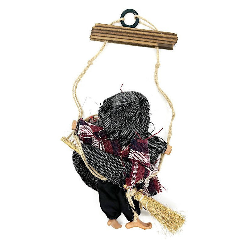 Witch of Alsace anthracite with scarf hanging welcome 28 cm