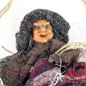 Witch of Alsace anthracite with scarf hanging welcome 28 cm