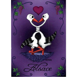 Postkarte Liebes-Storch