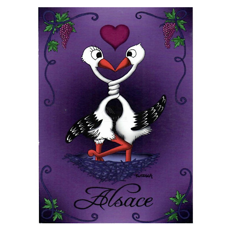 Postkarte Liebes-Storch