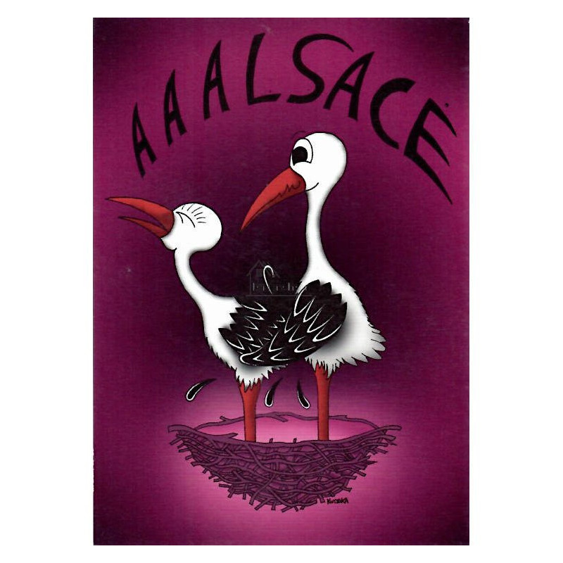 Carte Postale Cigogne AAAlsace
