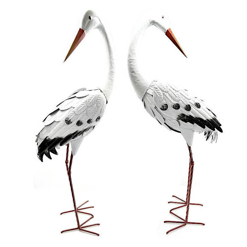 Cigogne décorative tout métal 85 cm