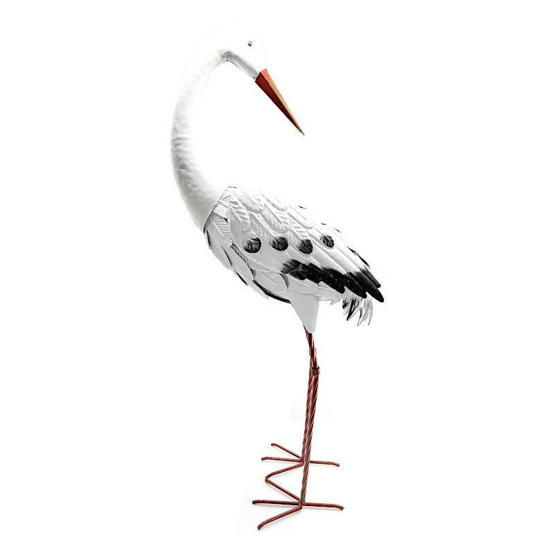 All-metal decorative stork 85 cm