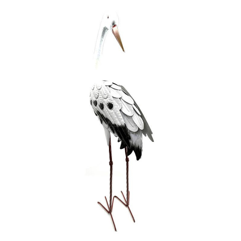 Cigogne décorative tout métal 85 cm