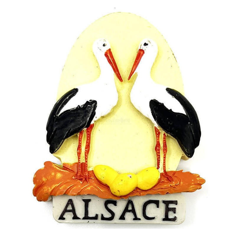 Magnet Décoratif Oeuf de Cigogne en Nid