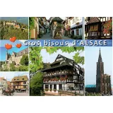 Carte Postale Villages Gros Bisous d'Alsace