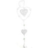Coeur d'Alsace en Métal blanc double Coeur et Clochette