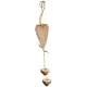 Coeur d'Alsace en Métal coloris bronze pailleté et double Coeur