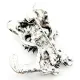 Broche Fantaisie argenté Chaton avec Strass