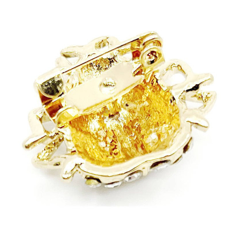 Broche Fantaisie doré Araignée garnie de Strass