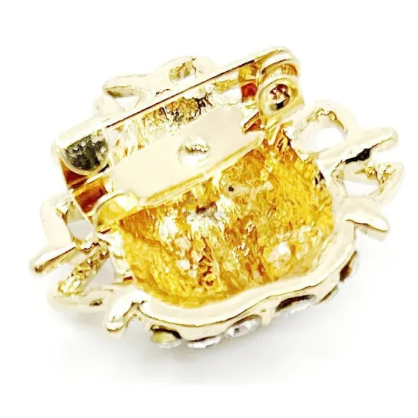 Broche Fantaisie doré Araignée garnie de Strass