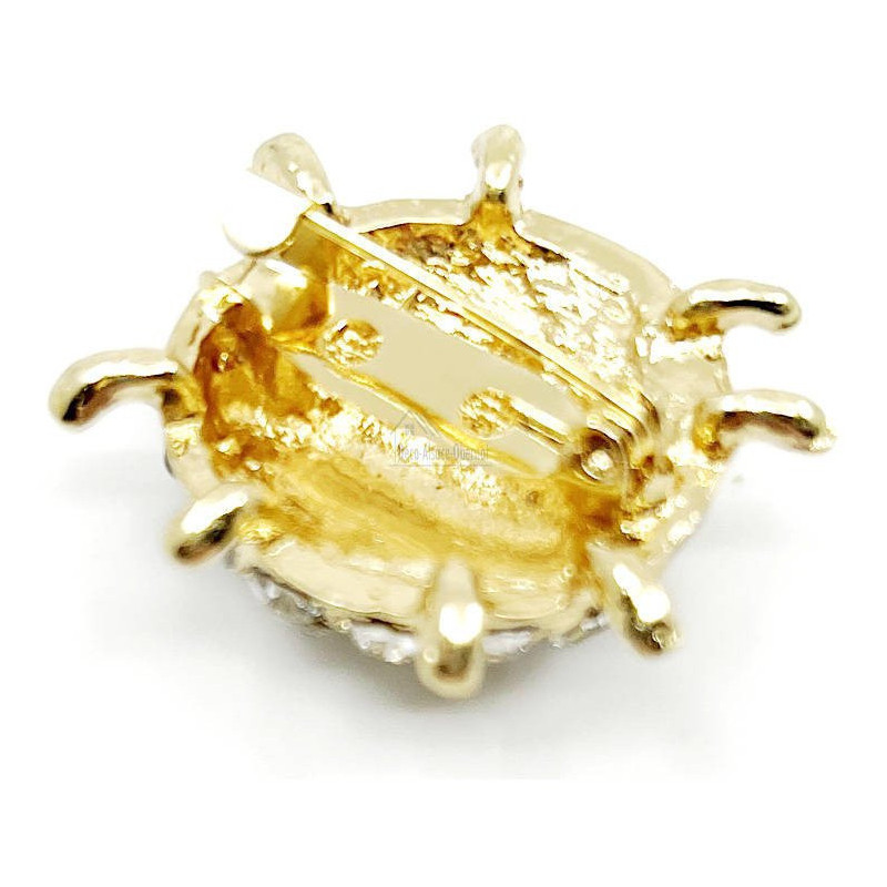 Broche Fantaisie doré Bête à Bon Dieu garnie de Strass