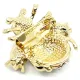 Broche Fantaisie doré insecte volant garnie de Strass