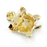 Broche Fantaisie doré Tortue rayée avec Strass
